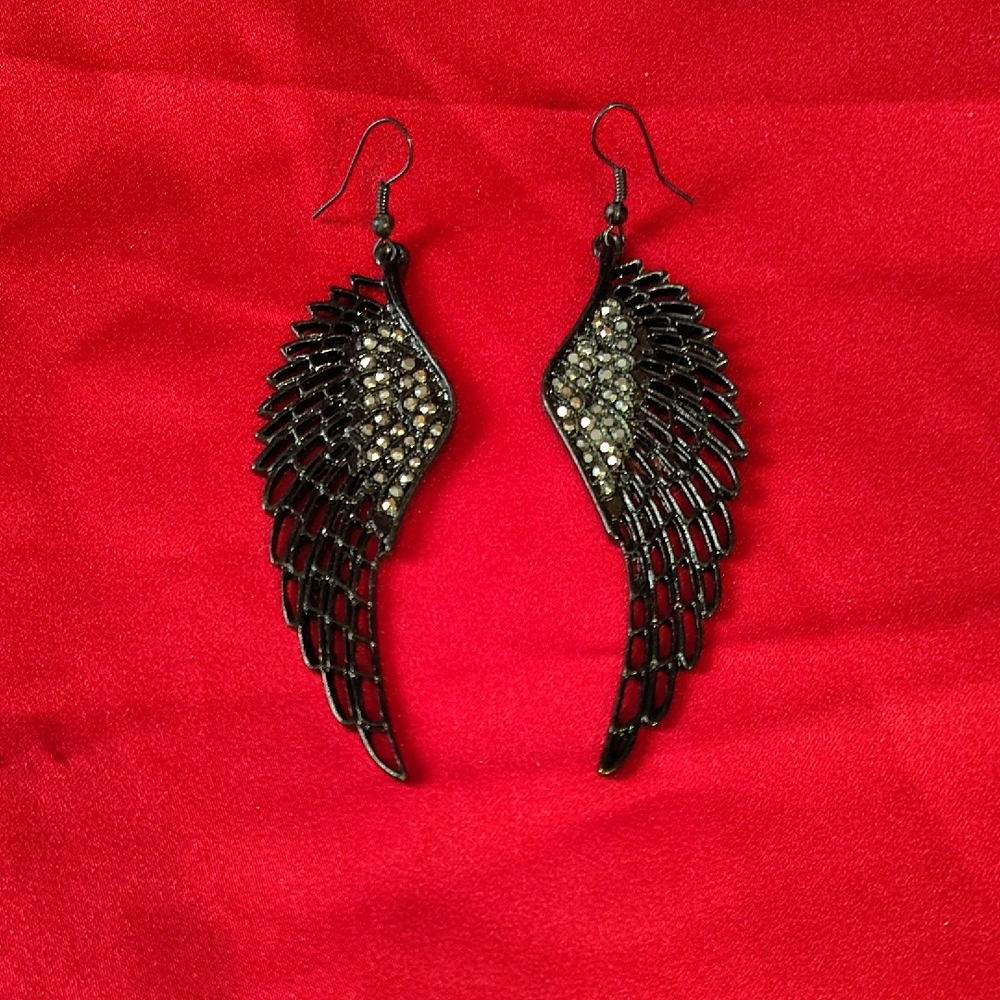 Black Wing Earrings